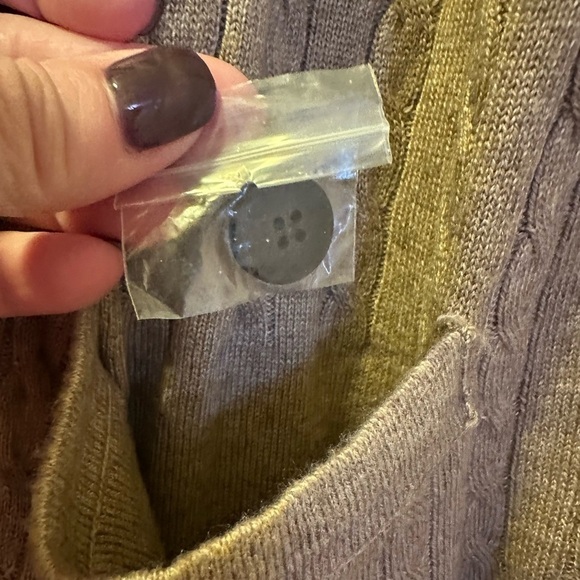 Kallspin Men’s cable knit 45% wool blend sweater Large Coffee tan - Picture 8 of 11